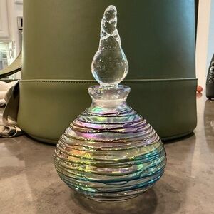 Iridescent Glass Art Perfume Bottle